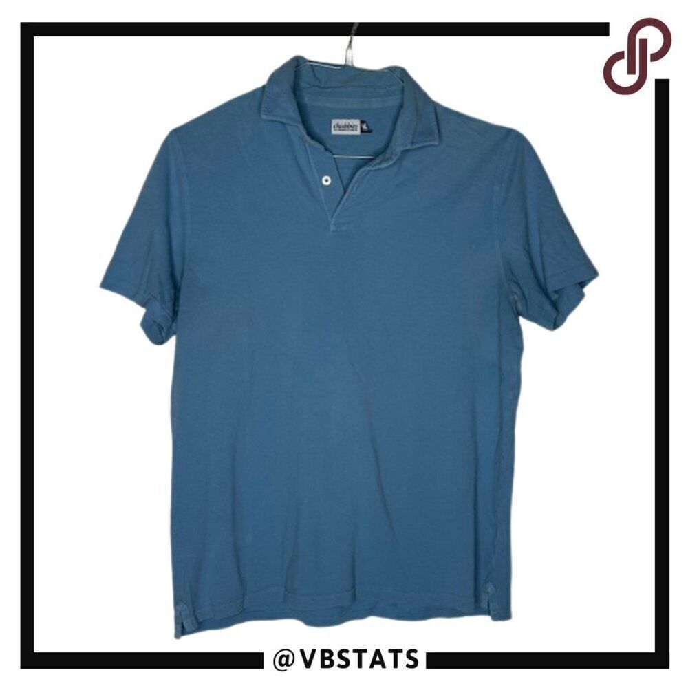 Chubbies Medium Pacific‎ Blue Short Sleeve Polo